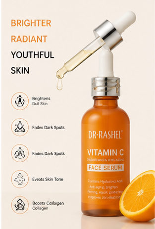 Dr. Rashel Vitamin C Face Serum | Brightens, Hydrates & Reduces Dark Spots – 50ml ✨
