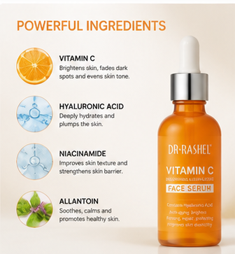 Dr. Rashel Vitamin C Face Serum | Brightens, Hydrates & Reduces Dark Spots – 50ml ✨
