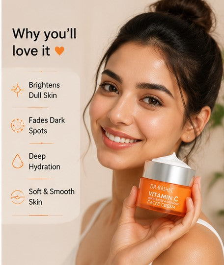 Vitamin C Brightening Face Cream – Deep Hydration & Radiant Glow