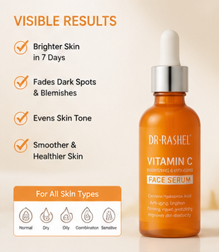 Dr. Rashel Vitamin C Face Serum | Brightens, Hydrates & Reduces Dark Spots – 50ml ✨